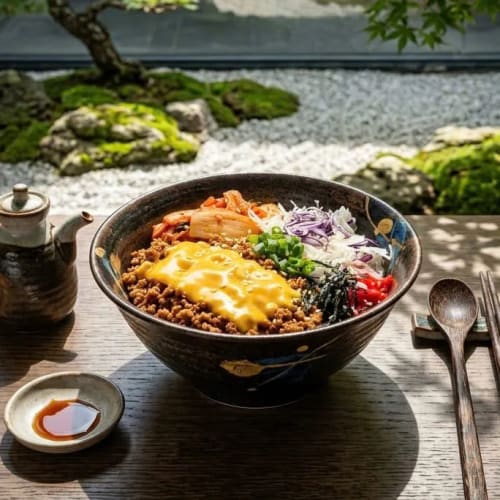 Cơm Trộn Thịt Bằm - Sanshoku Don