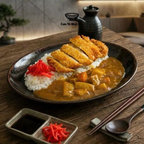 TÔ CƠM CÀ RI THỊT GÀ CHIÊN XÙ - TORI KATSU CURRY