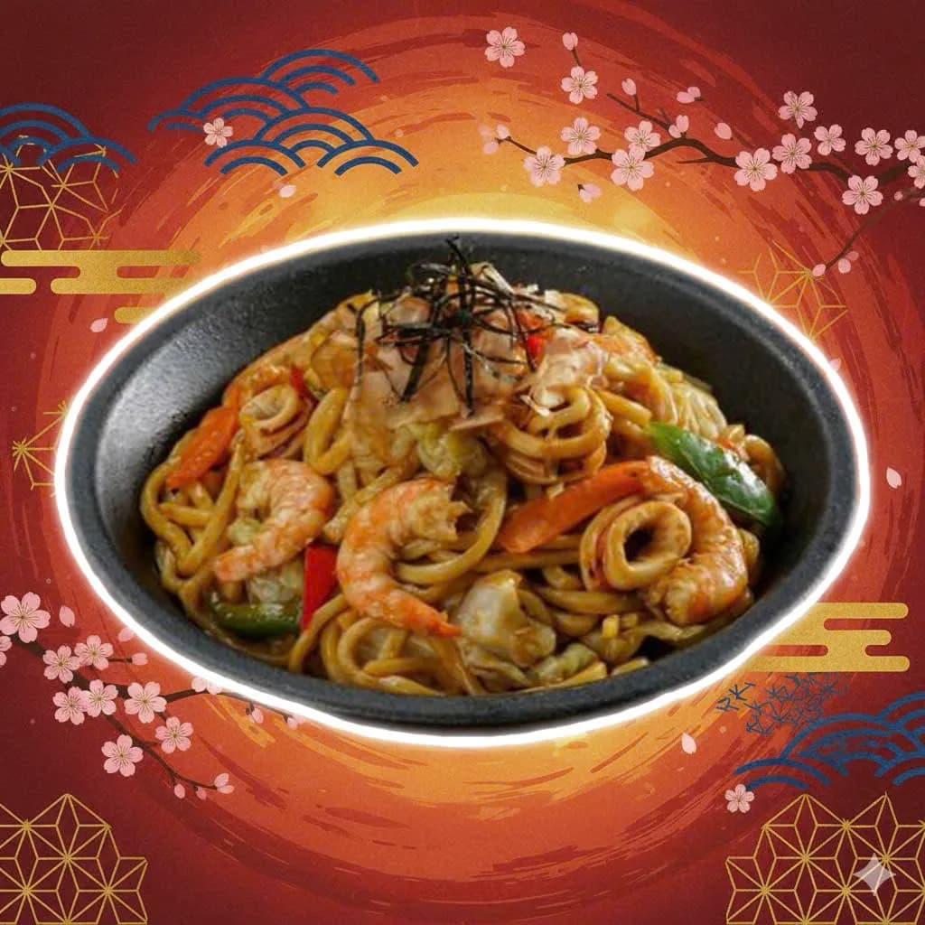 MÌ UDON XÀO HẢI SẢN-UDON SEAFOOD ITAME