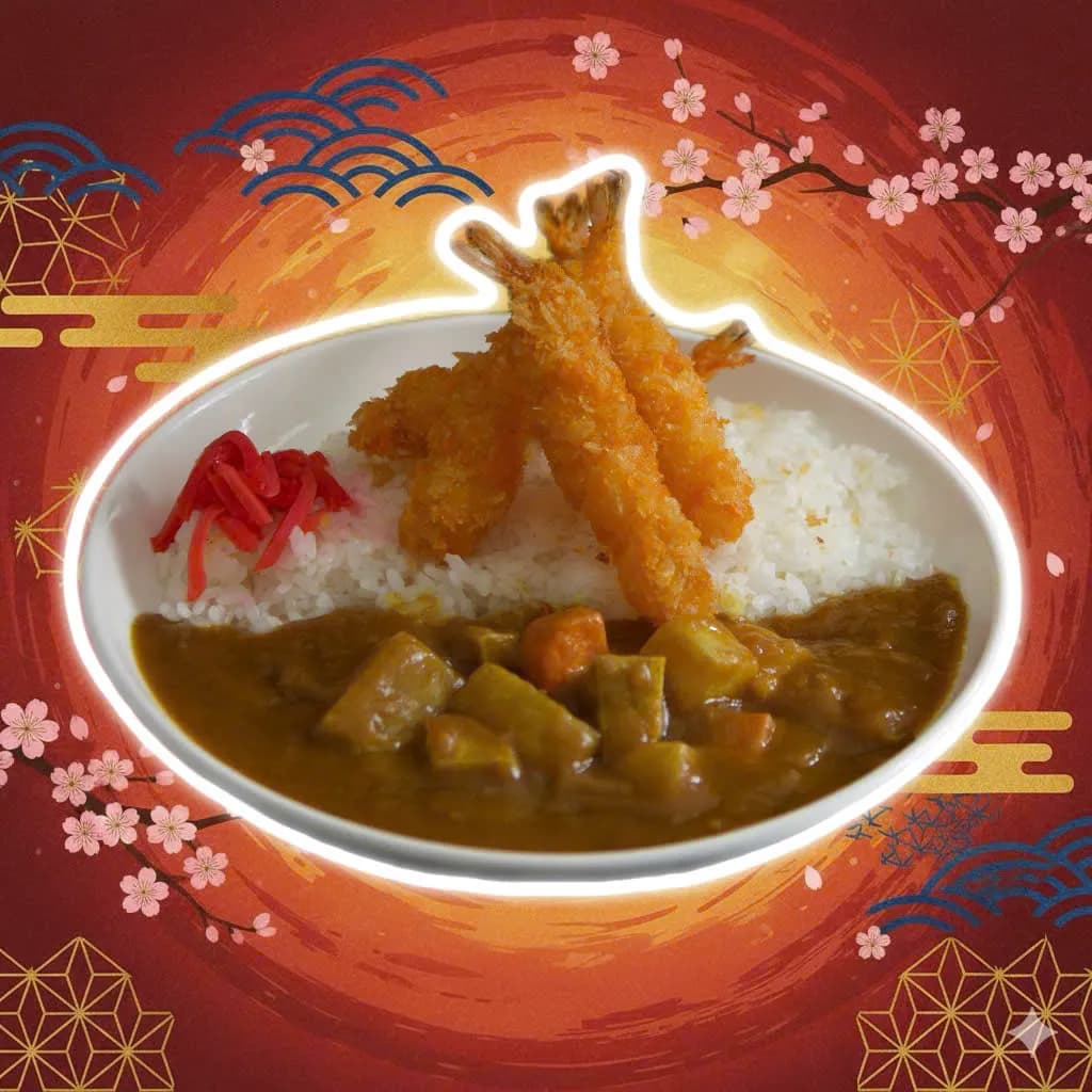 TÔ CƠM CÀ RI TÔM CHIÊN XÙ - EBI KATSU CURRY