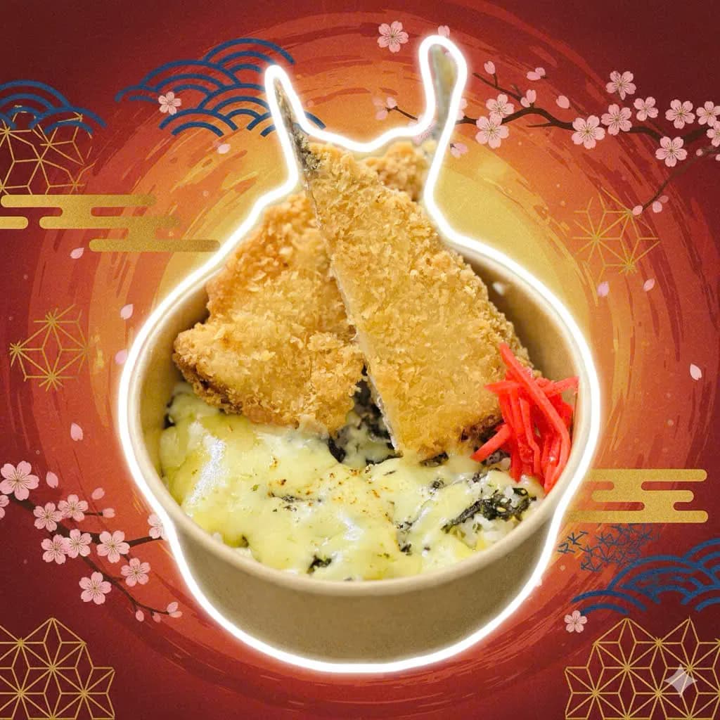 TÔ CƠM PHÔ MAI CÀ RI CÁ AJI CHIÊN XÙ