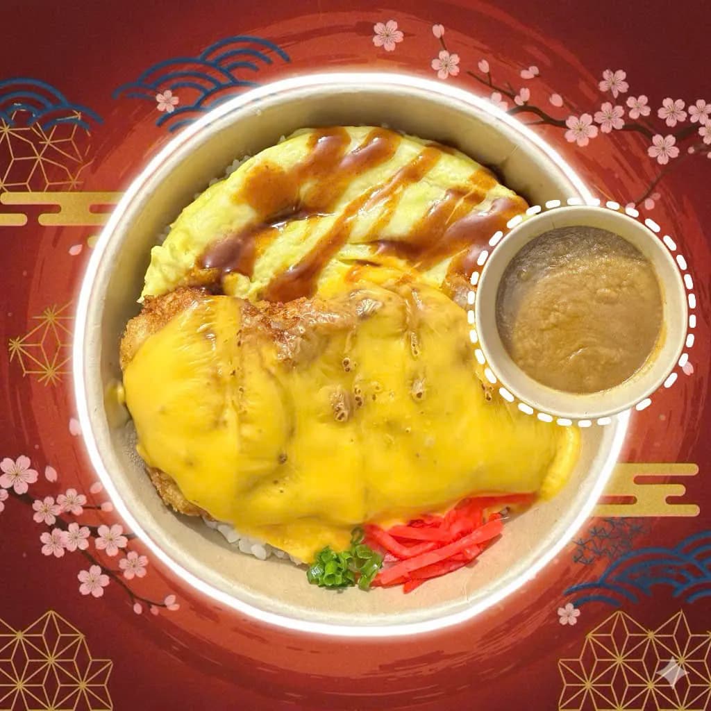 TÔ CƠM PHÔ MAI CÀ RI THỊT GÀ CHIÊN XÙ